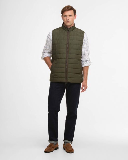 Barbour Green Broughton Quilted Gilet for men