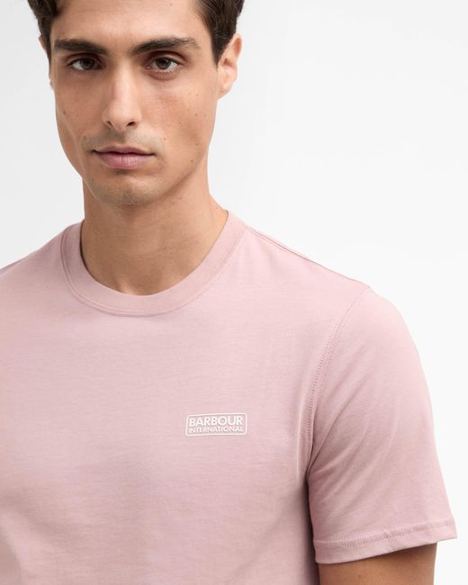 Barbour Pink Small Logo T-Shirt for men