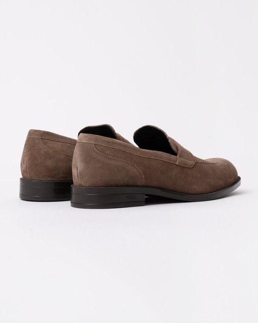 Boss Brown Tayil Suede Loafers for men