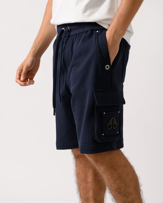 Moose Knuckles Blue Hartsfield Cargo Shorts for men