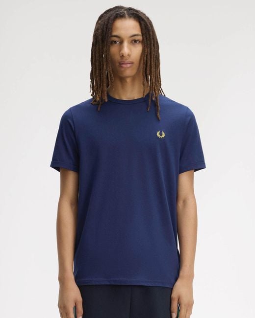 Fred Perry Blue Ringer T-Shirt for men