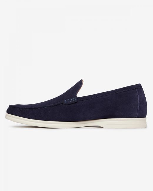 Oliver Sweeney Blue Alicante Suede Moccasin Loafers for men