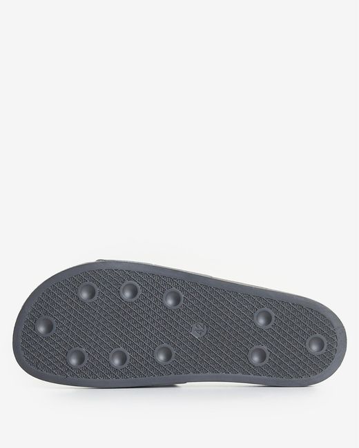 Barbour Black Tartan Slider Sandals for men