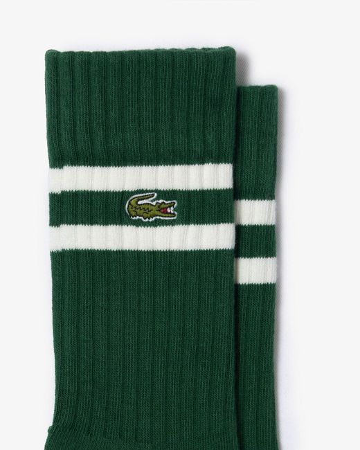 Lacoste Green Ribbed Socks for men