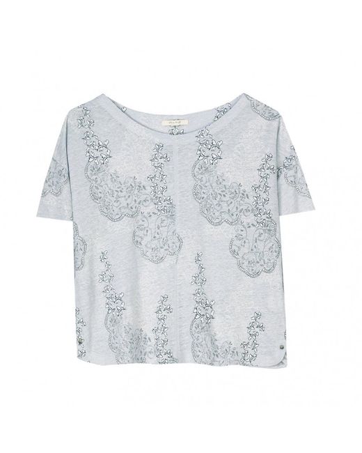 White Stuff Blue Tumble Floral Jersey Tee Aw17