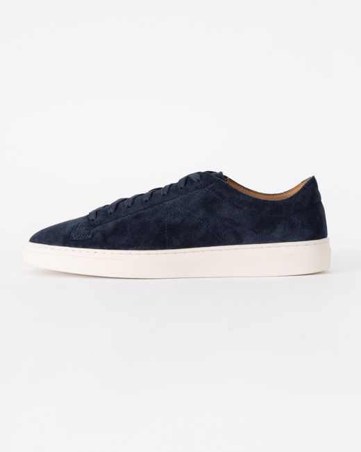 Boss Blue Kieran Suede Trainers With Embossed Logo for men