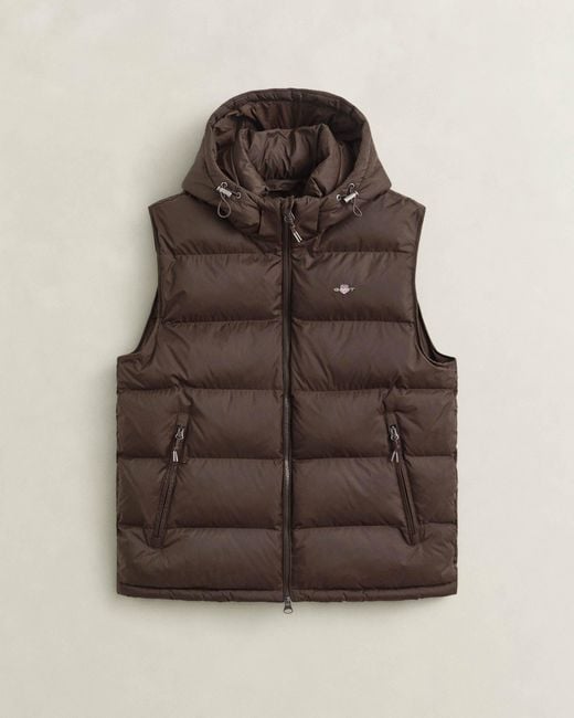 Gant Brown Active Cloud Vest for men