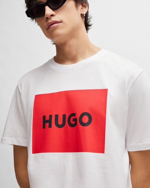 HUGO Red Dulive222 Label Logo T-Shirt Nos Size: L for men