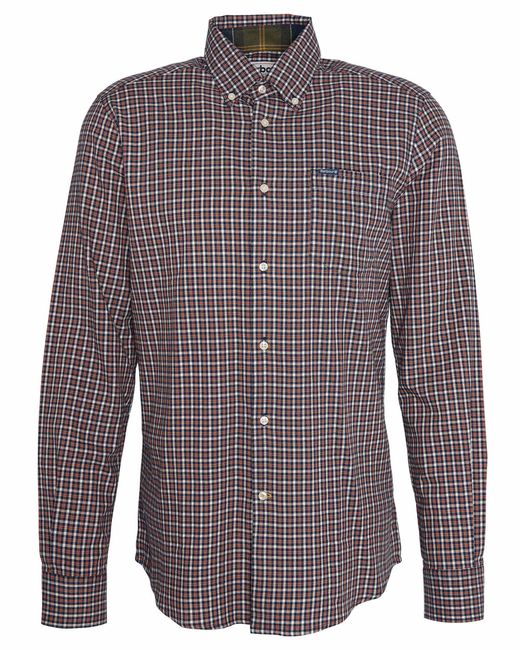Barbour Brown Padshaw Tailored Shirt , Size: L for men
