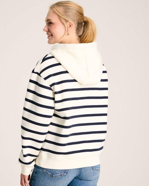 Joules White Milbourne Pullover Hoodie