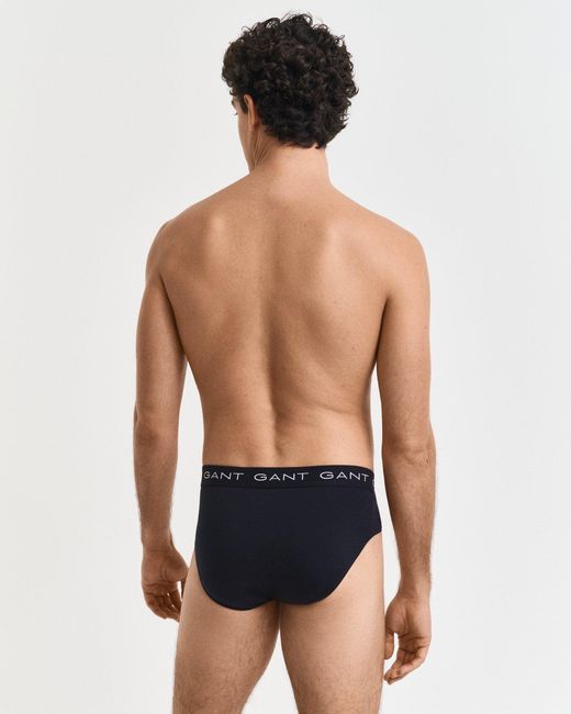 Gant Blue 3-Pack Logo Waistband Briefs for men