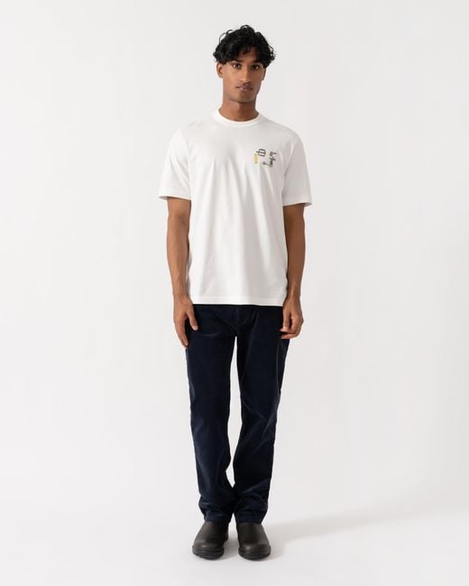 Paul Smith White Ps Bike Parts Graphic T-Shirt for men