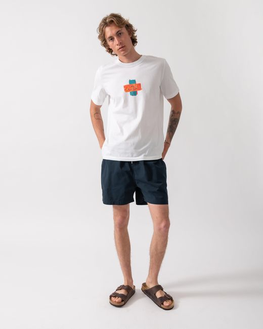 Paul Smith White Ps Regular Fit Cross T-Shirt for men