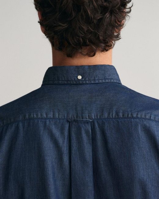 Gant Blue Regular Fit Indigo Shirt for men