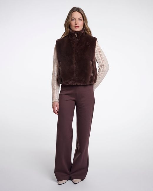 Rino & Pelle Purple Nikki Short Faux Fur Waistcoat