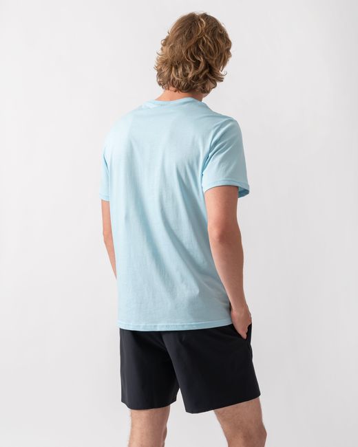 Emporio Armani Blue Beach T-Shirt With Eagle Logo for men
