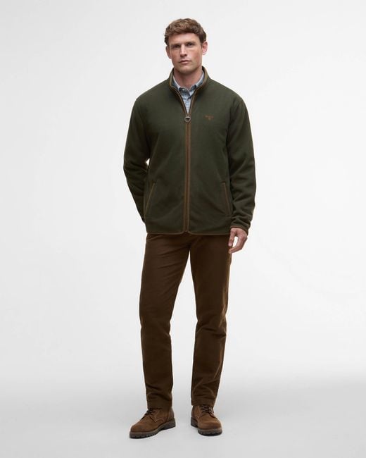Barbour Green Harwood Zip Thru Fleece for men