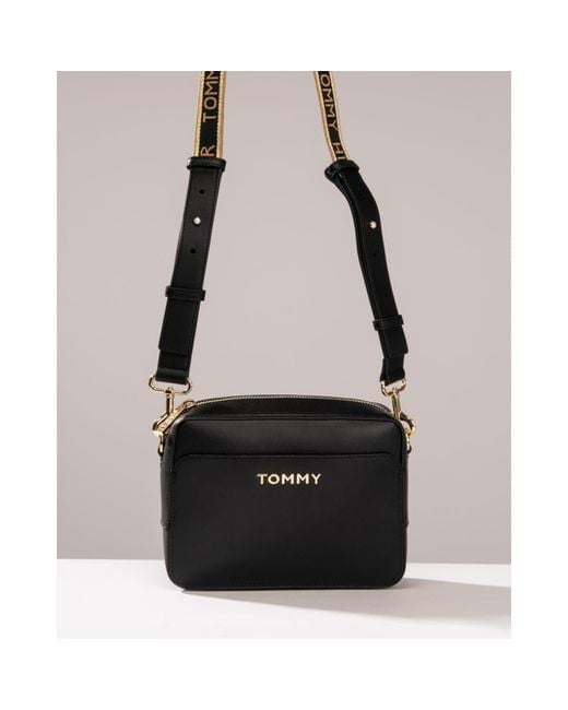 Tommy Hilfiger Black Iconic Logo Camera Bag