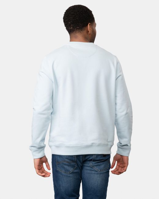 Belstaff White Crew Neck Sweatshirt With Logo Patch for men