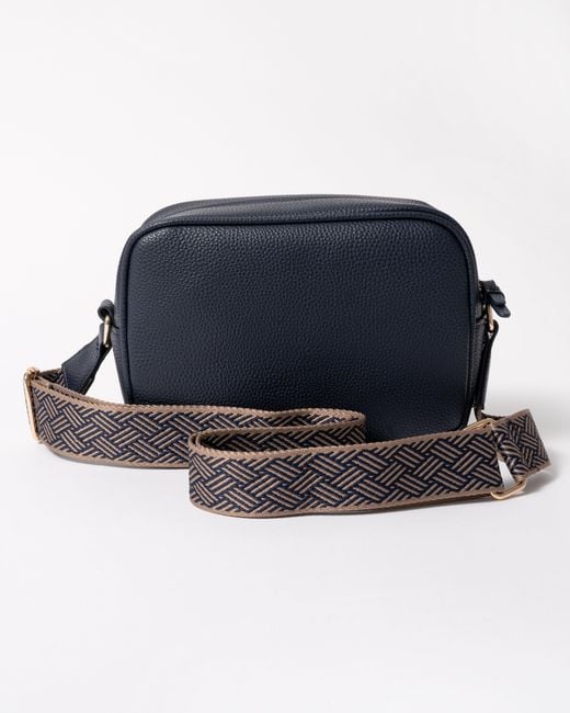 Joules Blue Trent Faux Leather Crossbody Bag