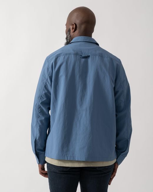Fred Perry Blue Ripstop Pocket Overshirt for men