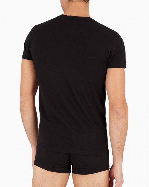 Emporio Armani Black Crew Neck Loungewear T-Shirt 111035-4F531 for men