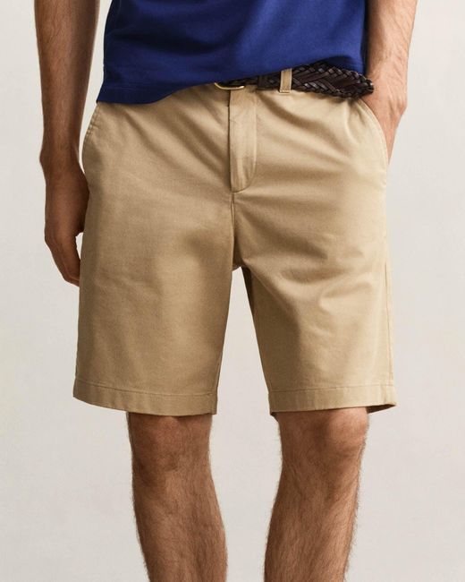 Gant Natural Regular Fit Classic Chino Shorts for men
