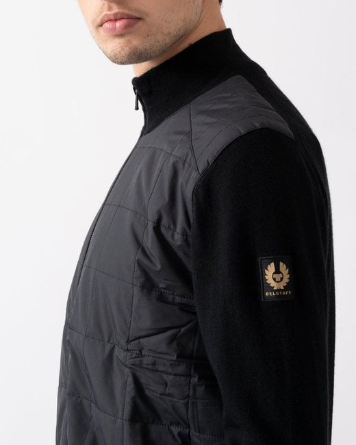 Belstaff Black Kelbrook Merino Wool Zip Cardigan , Size: L for men