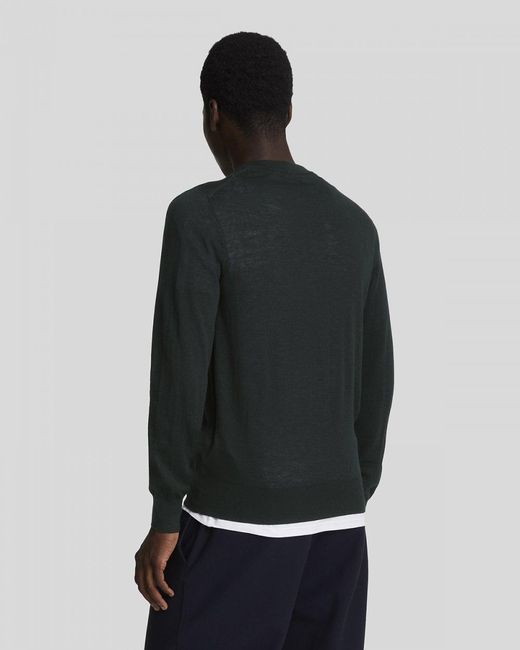 Lyle & Scott Black Tonal Eagle Merino Crew Neck Jumper Size: M for men