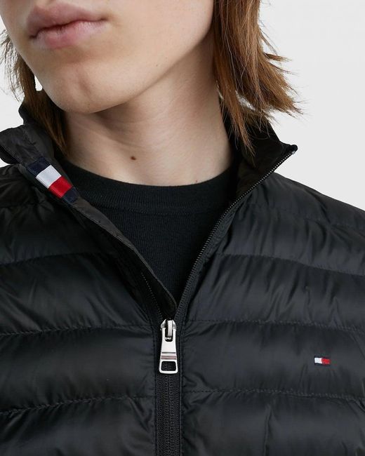 Tommy Hilfiger Black Jacket For Transition Weather for men