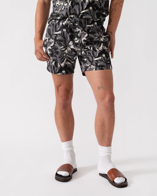 Boss Black Piranha Tropical Print Quick-Drying Swim Shorts for men