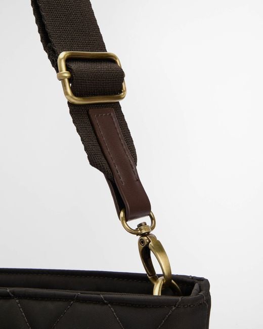 Barbour Black Mini Quilted Tote Bag