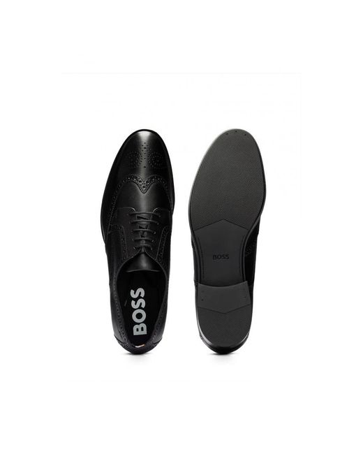 BOSS by HUGO BOSS Colby Leather Derby Shoes With Brogue Details in ...