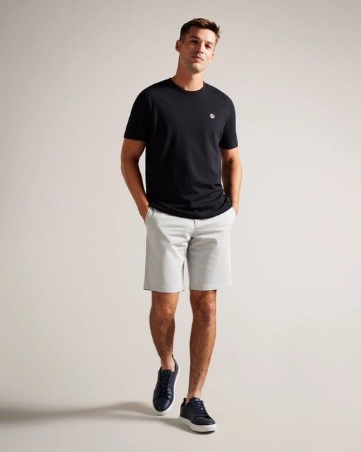 Ted Baker Gray Alscot Chino Shorts for men