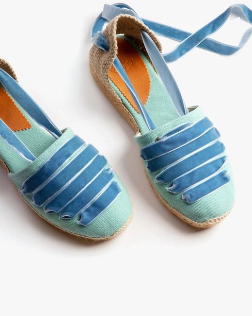 Penelope Chilvers Blue Low Valenciana Dali Espadrilles