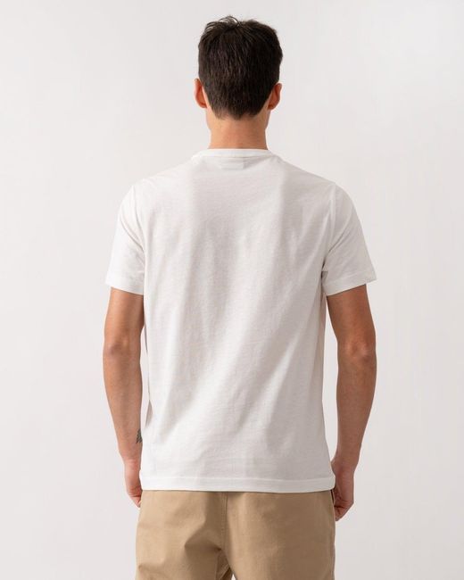 Gant White Short Sleeve Printed Graphic T-Shirt for men