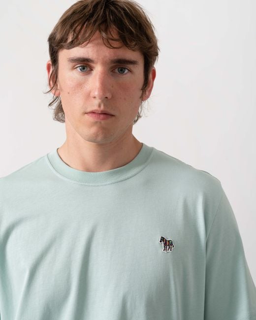 Paul Smith Green Ps Organic Cotton Zebra Logo T-Shirt for men