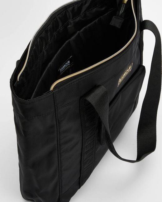 Barbour Black Qualify Tote Bag