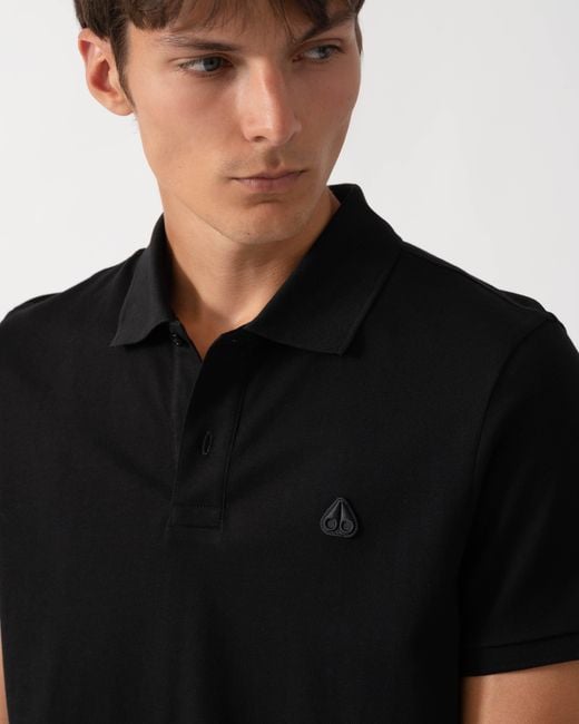 Moose Knuckles Black Yul Polo Shirt for men