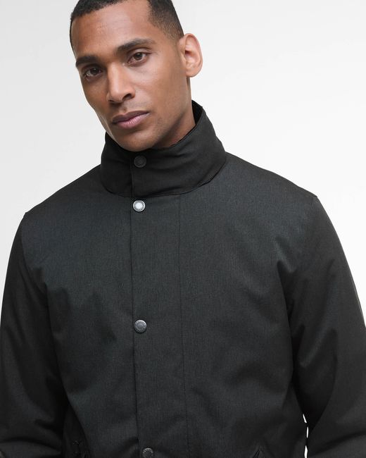 Barbour Black Winter Powell Waterproof Jacket for men