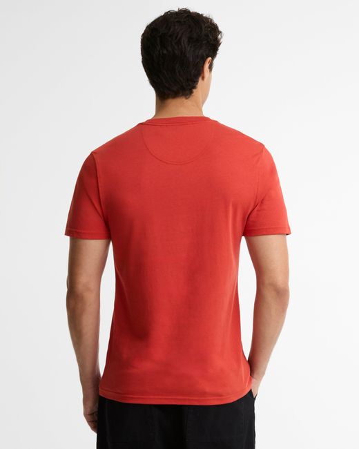 Barbour Red Small Logo T-Shirt for men