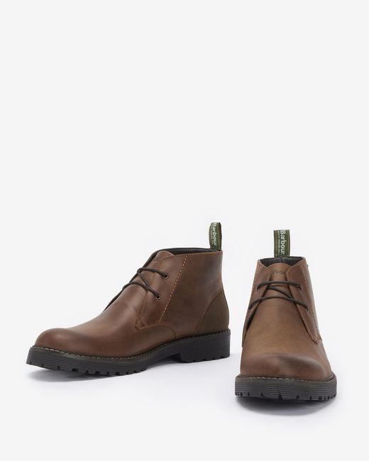 Barbour Brown Maxwell Chukka Boots for men