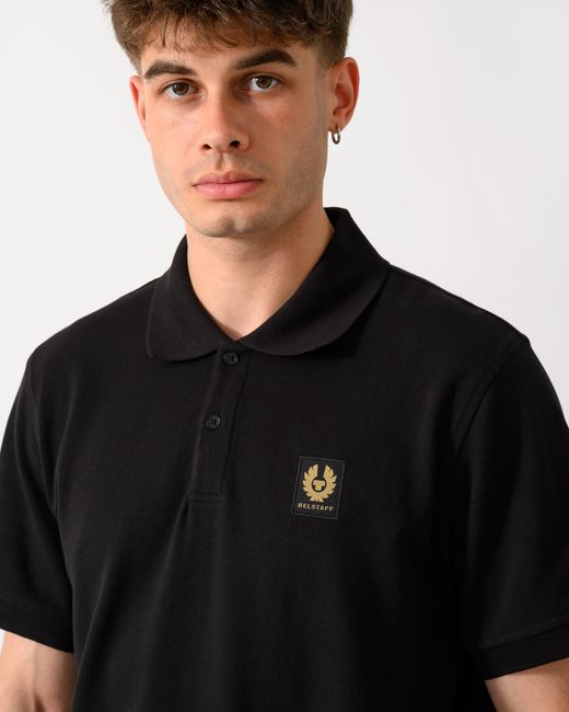 Belstaff Black Logo Polo for men