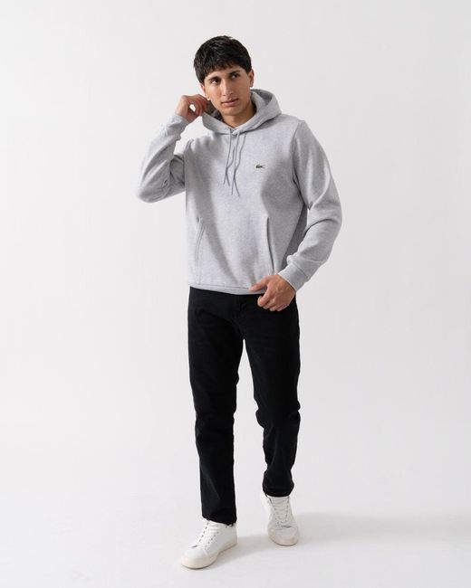 Lacoste Gray Fleece Hoodie for men