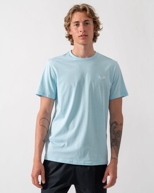 Emporio Armani Blue Beach T-Shirt With Eagle Logo for men