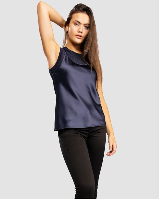 ARMANI EXCHANGE Multicolor Layered Satin Blouse Size: M