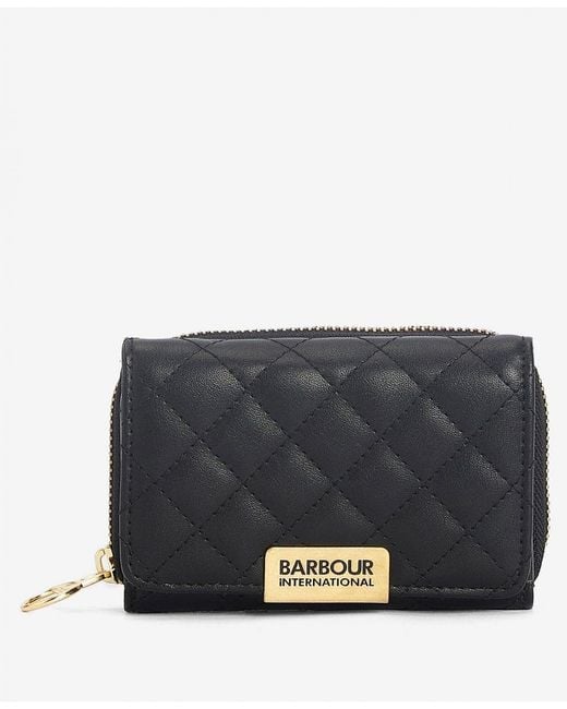 Barbour Gray Aurora Tri-Fold Purse