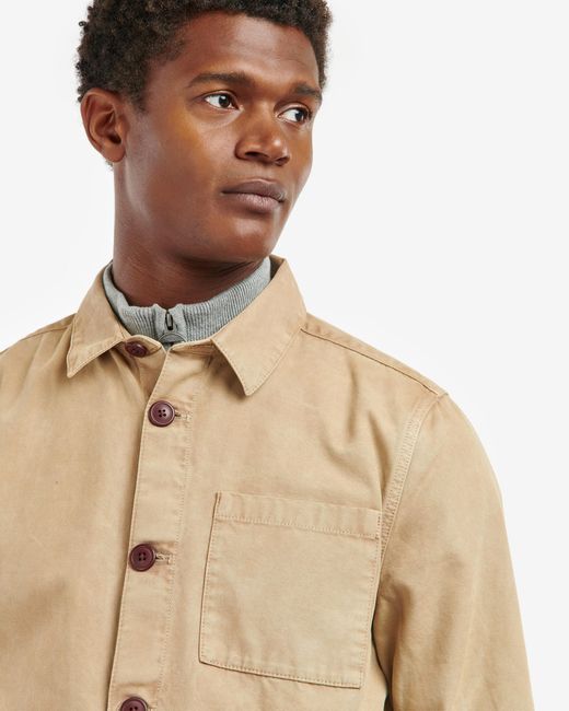 Barbour Natural Washed Overshirt Size: L for men
