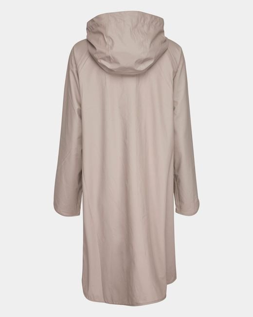 Ilse Jacobsen Natural Rain A-Line Rubberised Raincoat