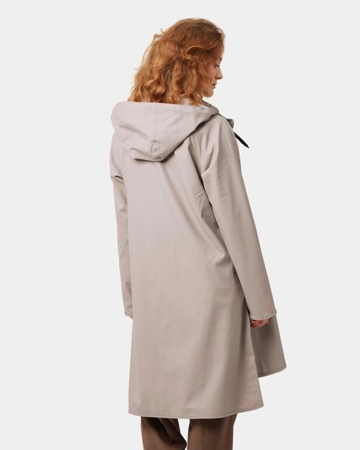 Ilse Jacobsen Natural Rain A-Line Rubberised Raincoat
